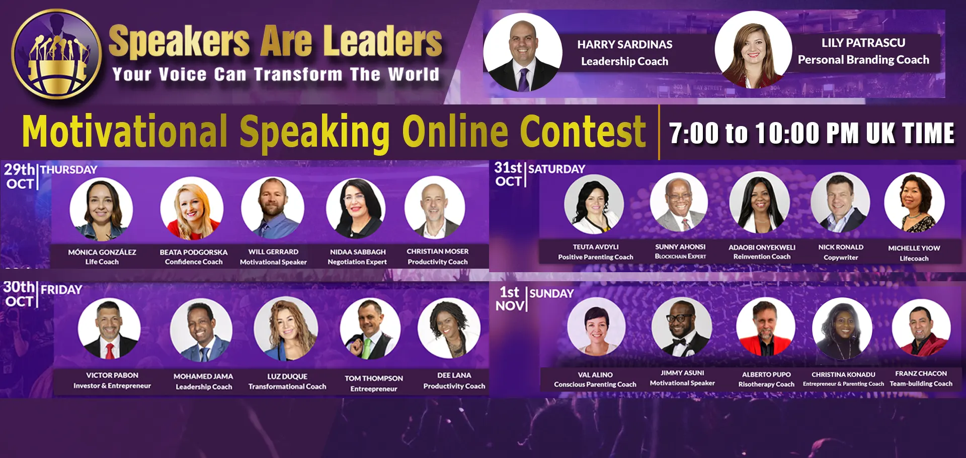 Speakers Are Leaders Motivational Speaking Online Contest